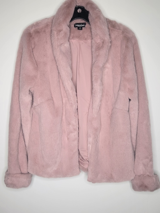 Messini Jackets & Blazers - NWT! Messini Cozy Blush Pink Faux Fur Teddy Glam Barbiecore Plush Jacket Size M.